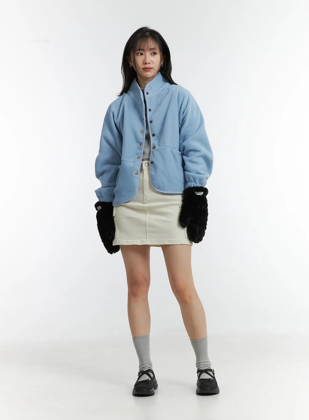 Solid Cargo Mini Skirt OD308 sold by Lewkin