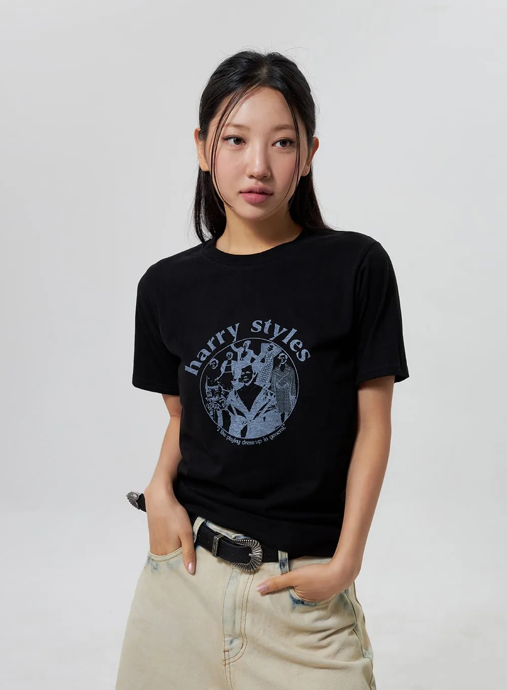 Basic Graphic Tee CY325 sold by Lewkin product image thumbnail 5