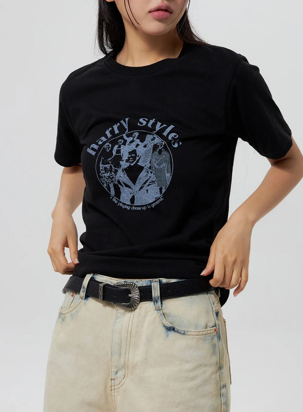 Basic Graphic Tee CY325 sold by Lewkin product image thumbnail 2