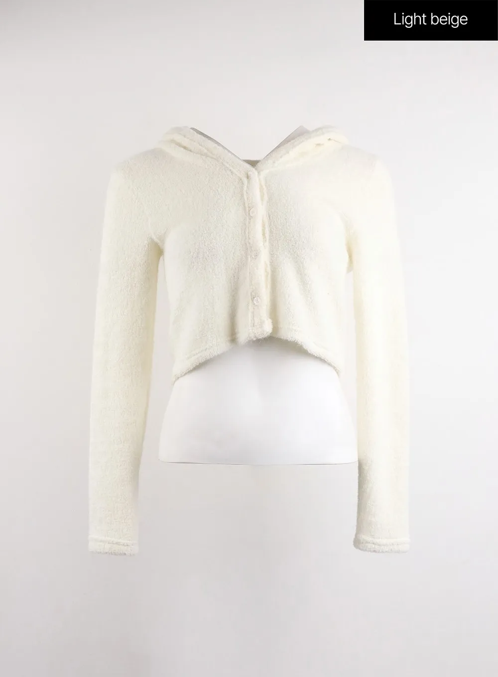Crop Buttoned Hoodie Top CJ418 sold by Lewkin product image thumbnail 5