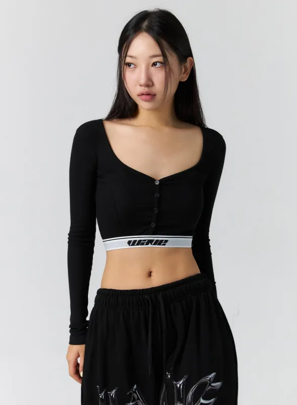 Heart Neck Crop Top CS302 sold by Lewkin