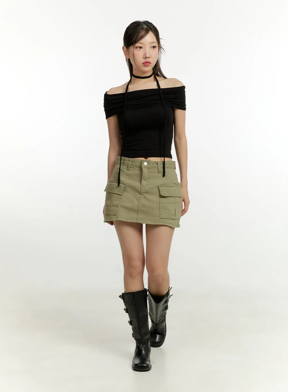 Cargo Pocket Mini Skirt CL401 sold by Lewkin product image thumbnail 2