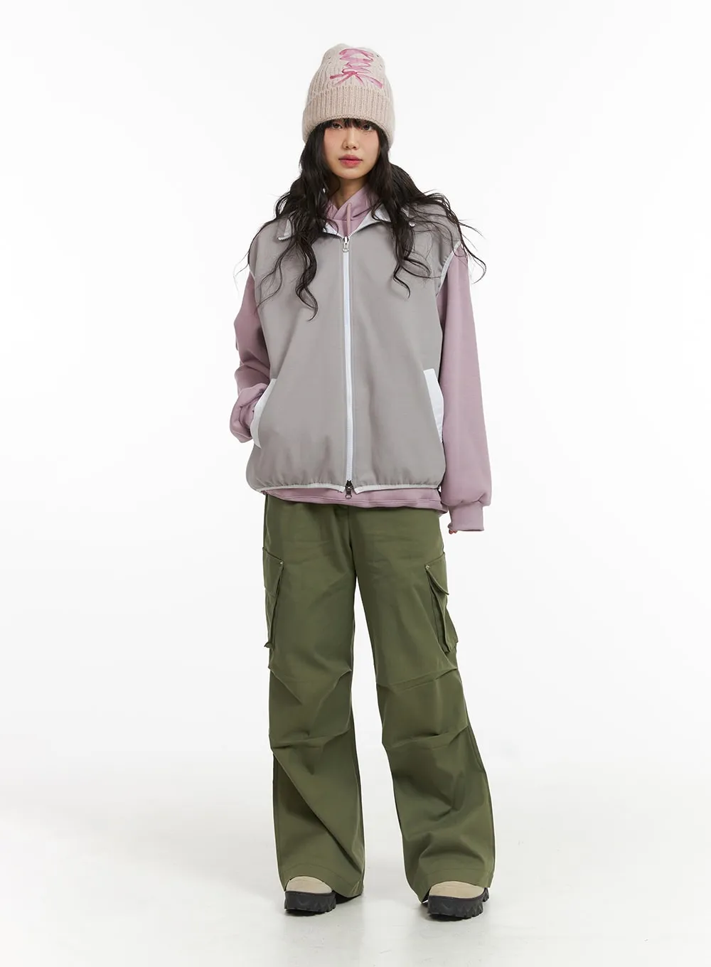 Cargo Straight Leg Pants CJ412 sold by Lewkin