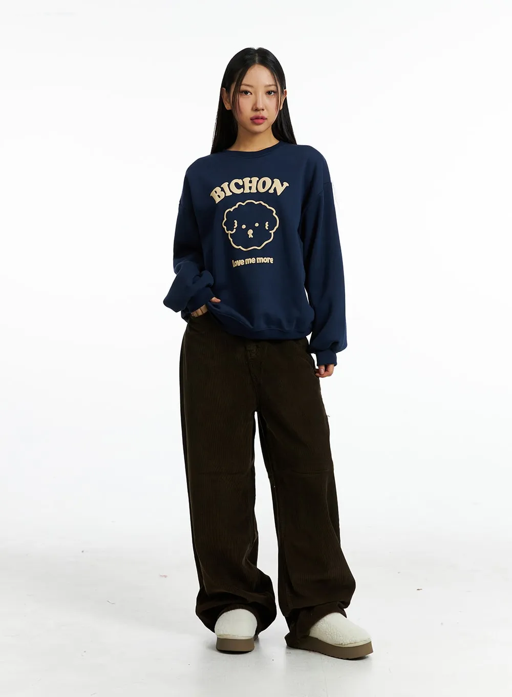 Corduroy Wide Fit Pants IN323 sold by Lewkin product image thumbnail 4