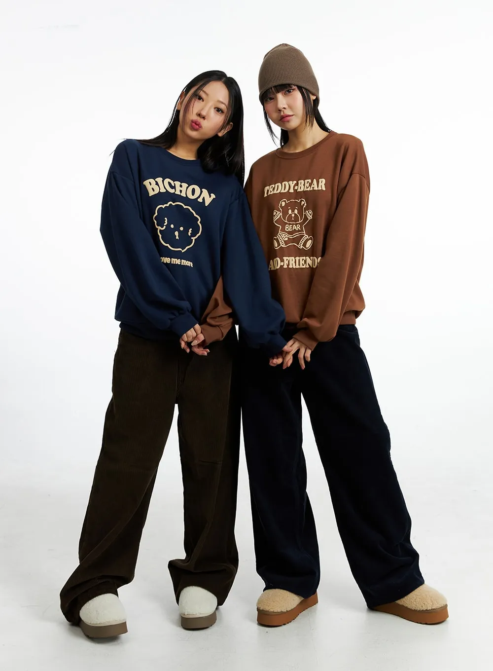 Corduroy Wide Fit Pants IN323 sold by Lewkin