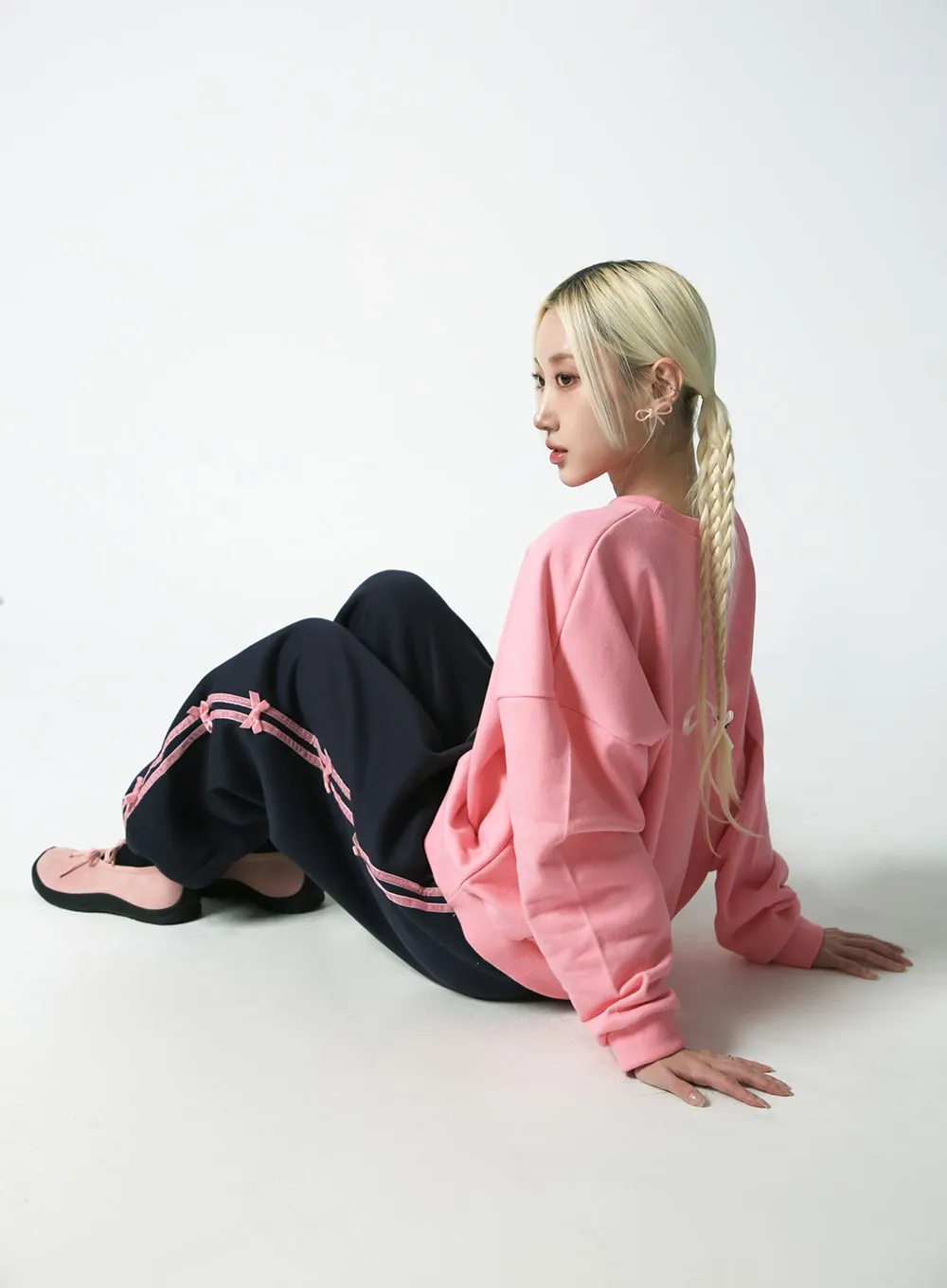 Acrylic Ribbon Stud Earrings IJ419 sold by Lewkin