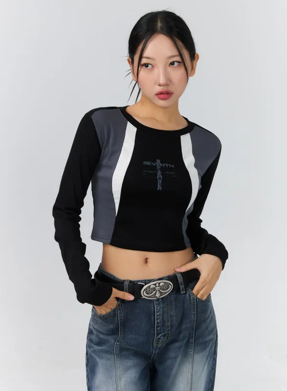 Graphic Stripped Tee CS325 sold by Lewkin