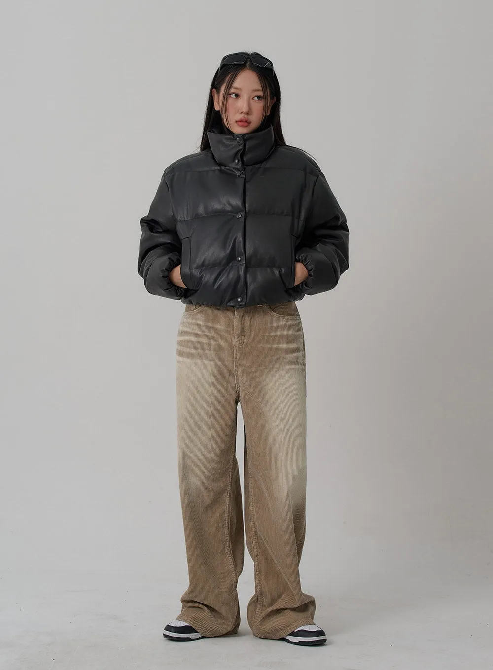 Light Washing Corduroy Wide Pants Unisex CN02 sold by Lewkin product image thumbnail 3