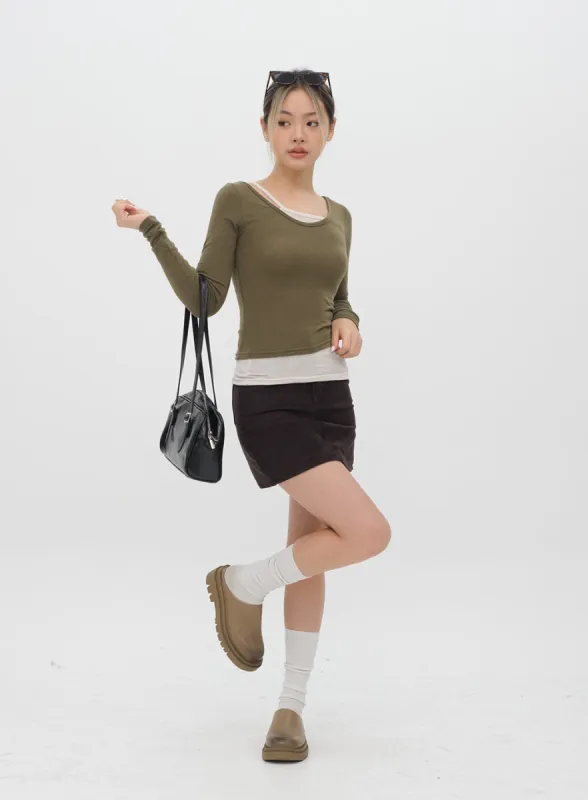 Scoop Neck Top and Cami Set C2001 sold by Lewkin