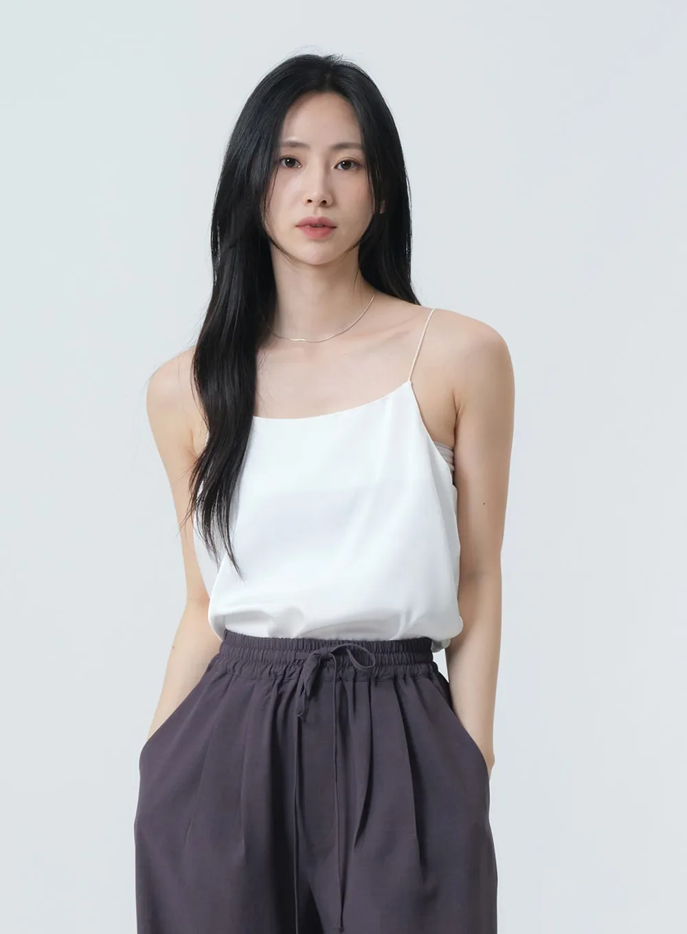 Loose Fit Satin Cami Top OY18 sold by Lewkin