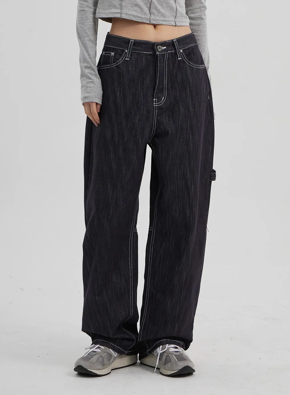 Mid-Rise Baggy Jeans CF307 sold by Lewkin product image thumbnail 2