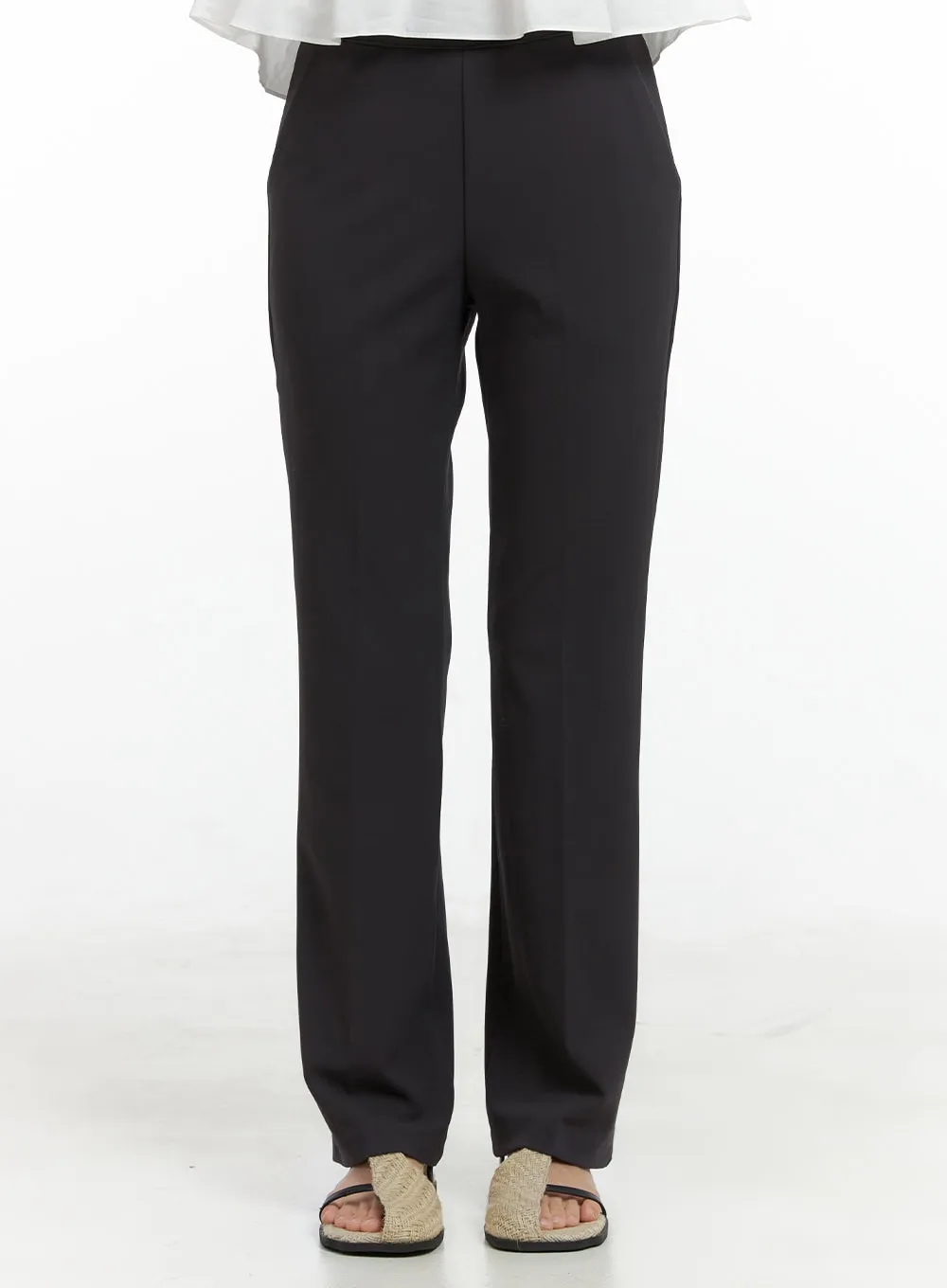 Solid Tailored Pants OL416 sold by Lewkin product image thumbnail 2
