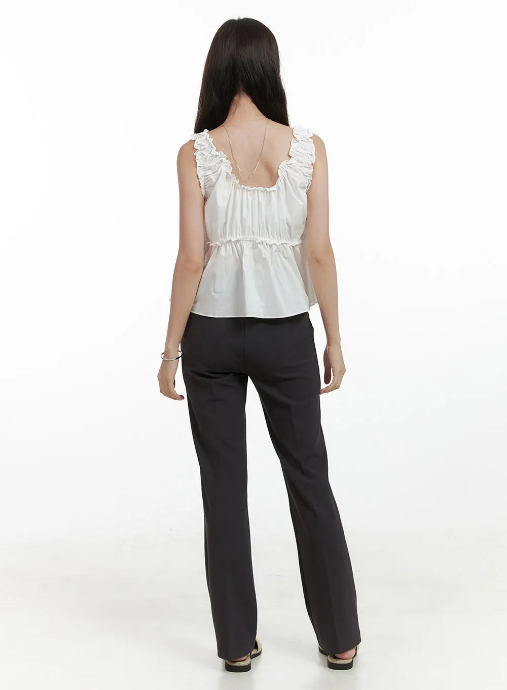 Solid Tailored Pants OL416 sold by Lewkin product image thumbnail 5
