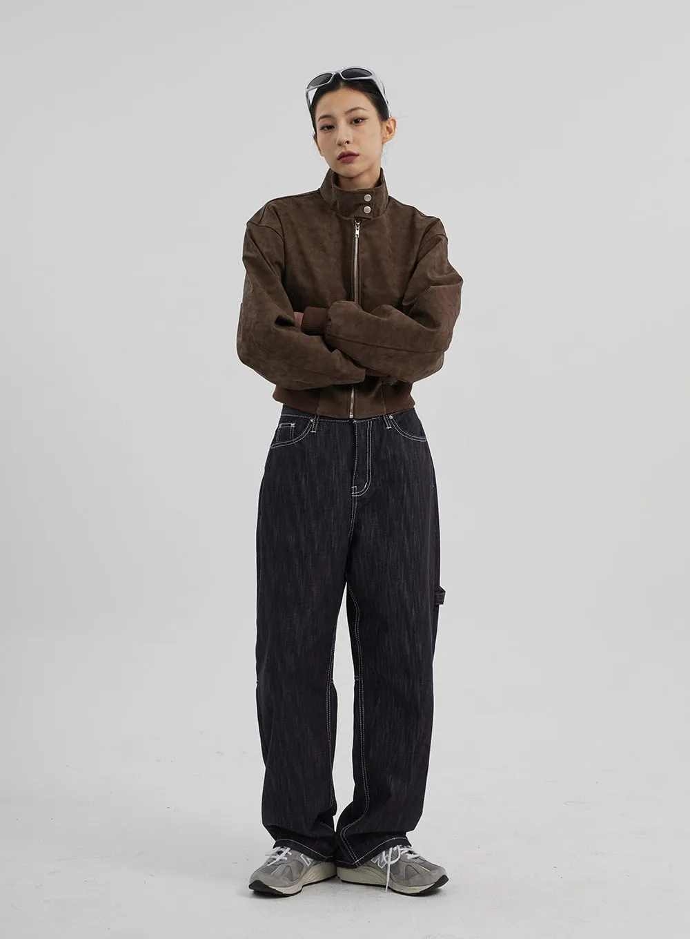 Mid-Rise Baggy Jeans CF307 sold by Lewkin product image thumbnail 4