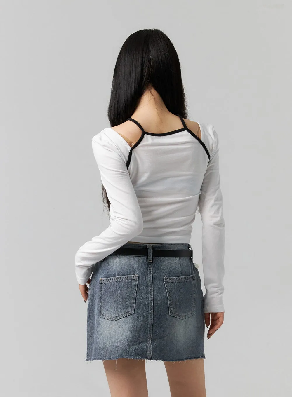 Graphic Cut-Out Crop Top CS314 sold by Lewkin product image thumbnail 5