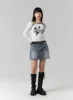 Graphic Cut-Out Crop Top CS314 sold by Lewkin