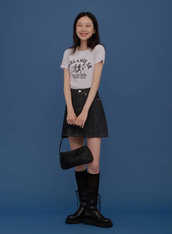 A-line Mini Skirt CA04 sold by Lewkin