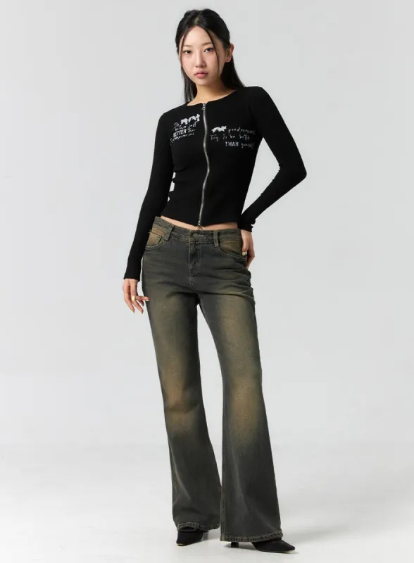 Low Rise Bootcut Jeans CS303 sold by Lewkin