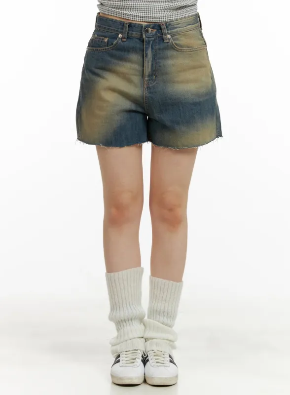 Washed Cotton Shorts CU424 sold by Lewkin