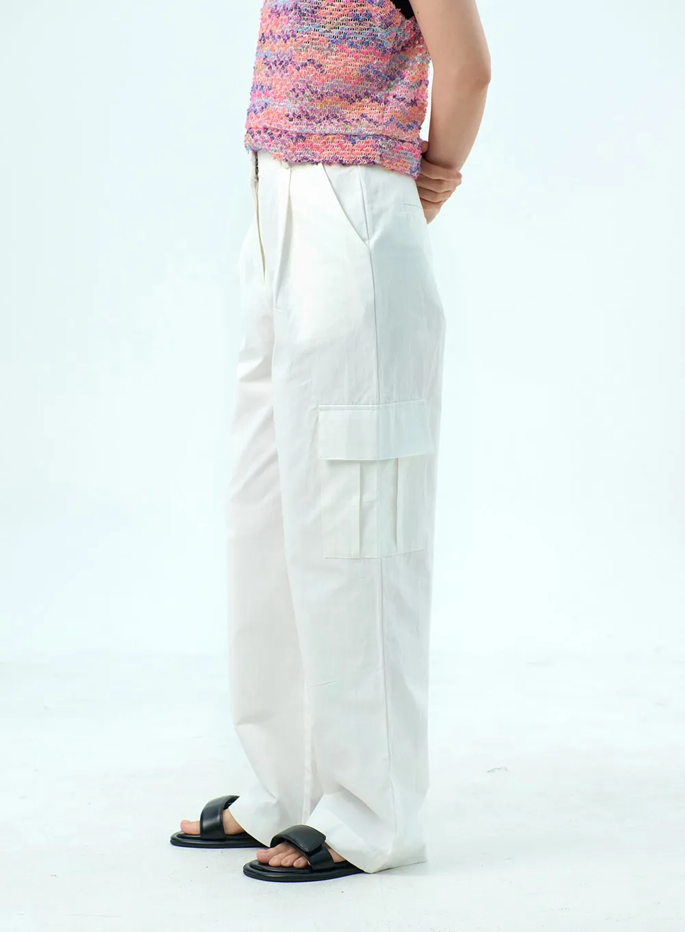 Cargo Wide Pants OY318 sold by Lewkin product image thumbnail 5
