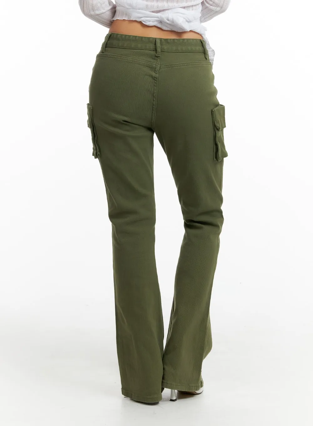 Cargo Slim Fit Bootcut Pants IM404 sold by Lewkin product image thumbnail 5