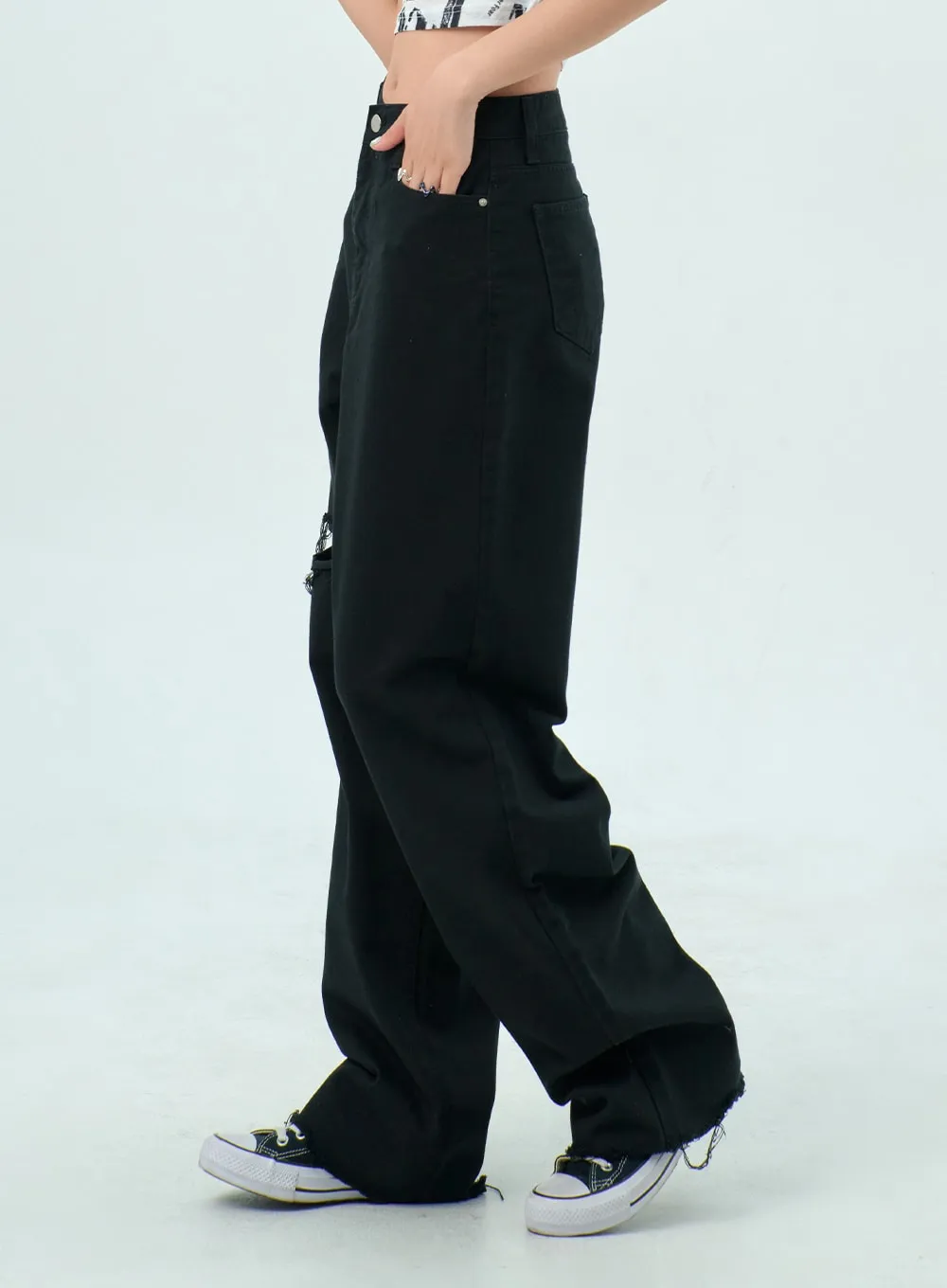 Ripped Cotton Pants BY317 sold by Lewkin product image thumbnail 3