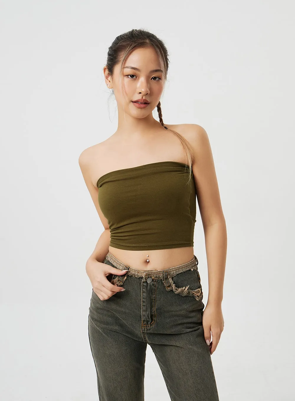 Simple Tube Top CM306 sold by Lewkin