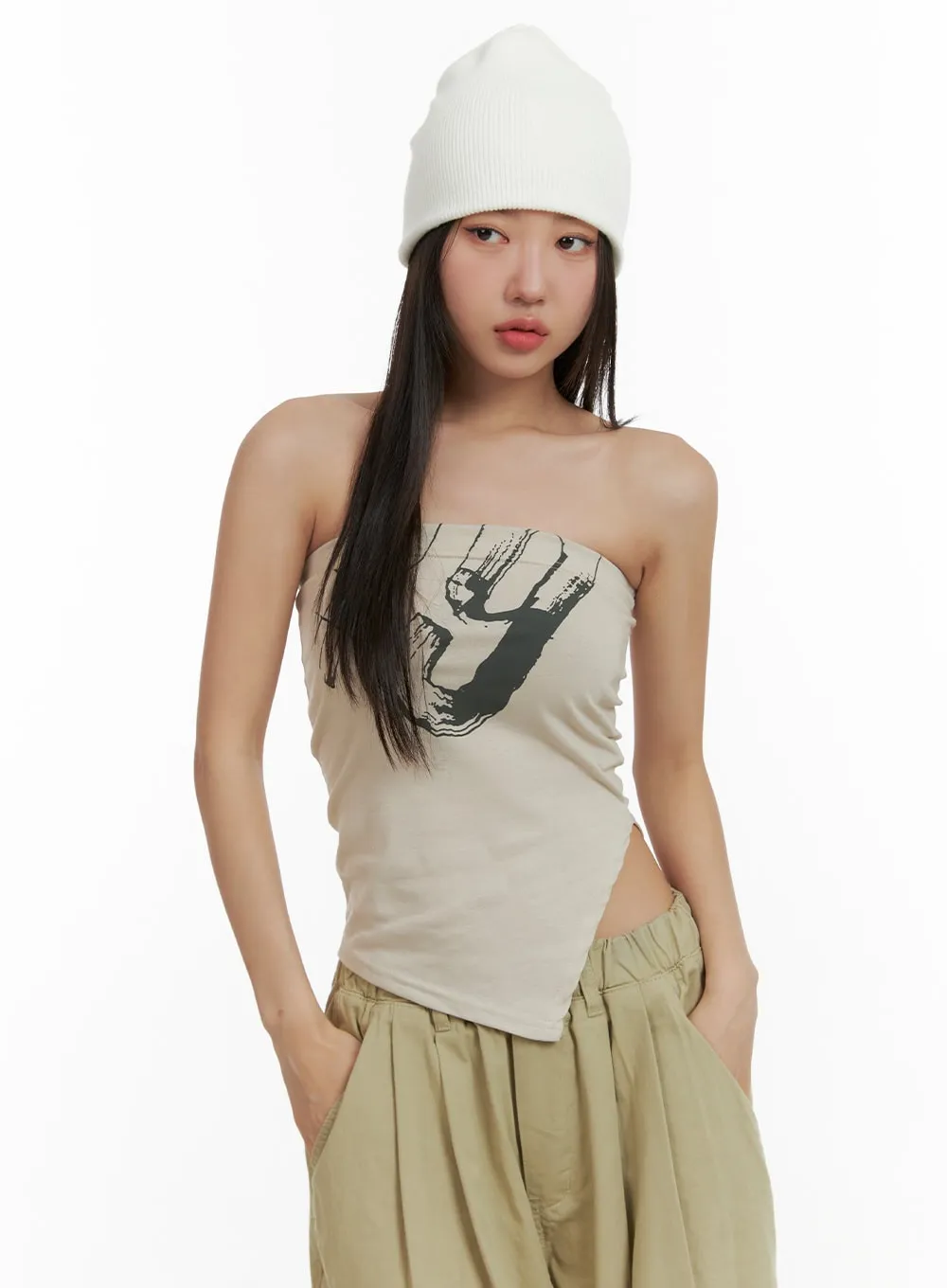 Graphic Tube Top CU404 sold by Lewkin product image thumbnail 4