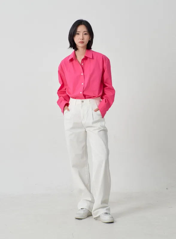 Wide Leg Cotton Pants OF301 sold by Lewkin