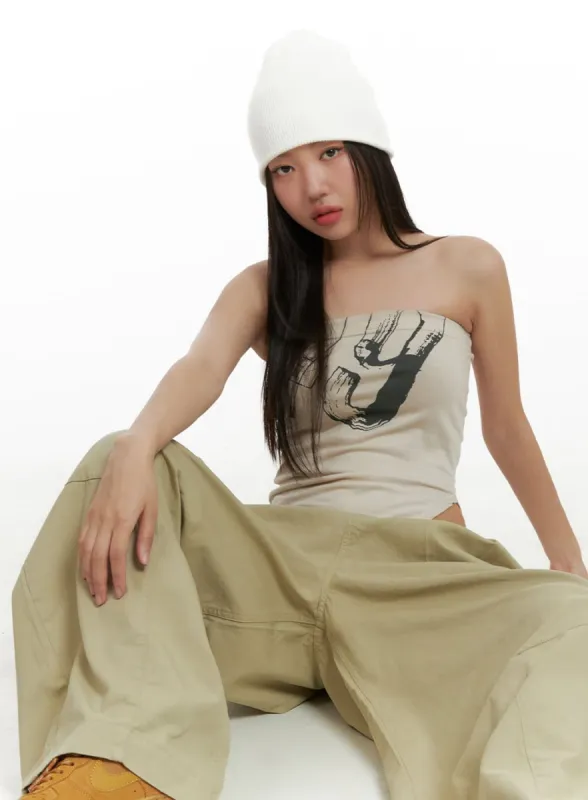 Graphic Tube Top CU404 sold by Lewkin