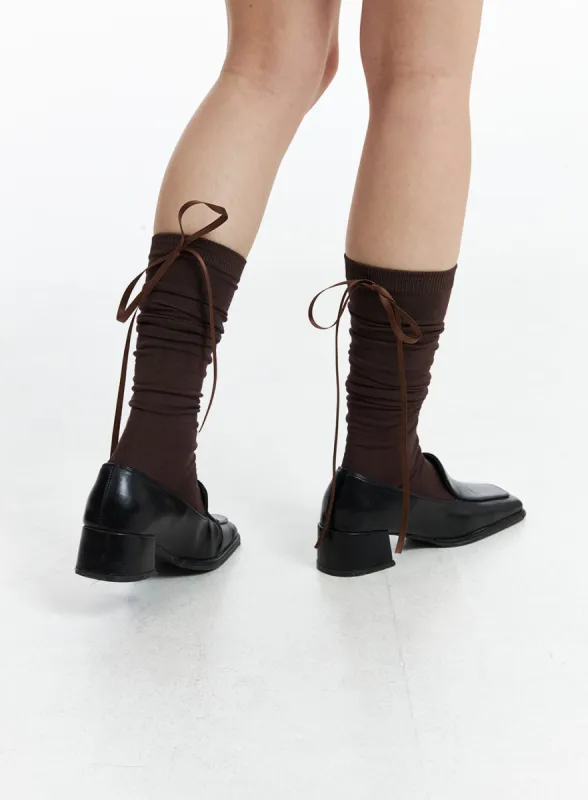 Ribbon Tie Socks OO319 sold by Lewkin