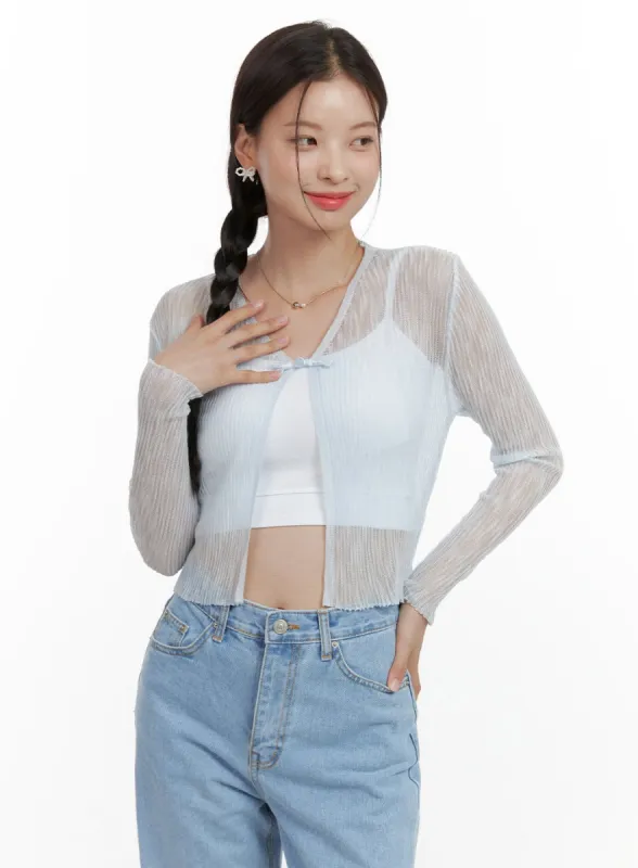 Sheer V-Neck Summer Cardigan OL411 sold by Lewkin