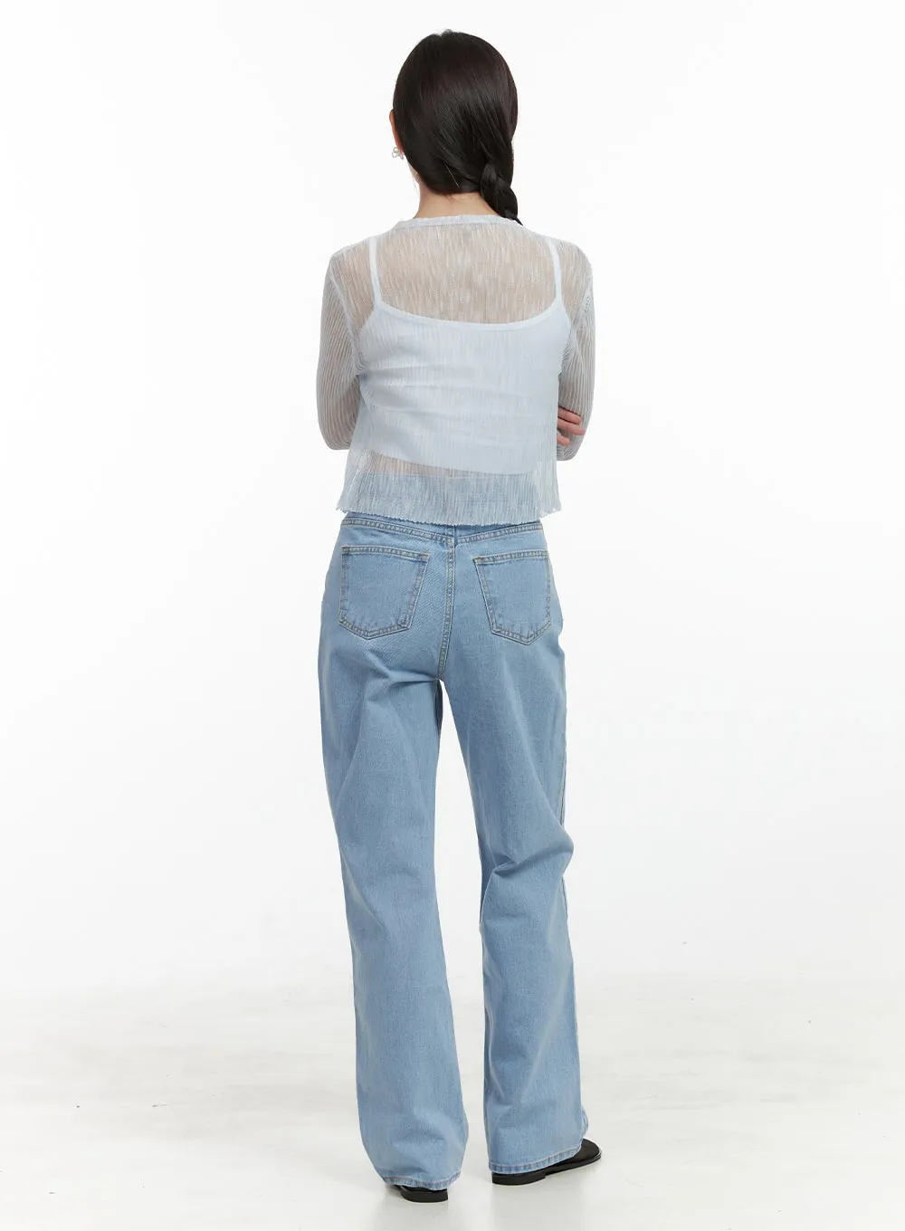 Sheer V-Neck Summer Cardigan OL411 sold by Lewkin product image thumbnail 3