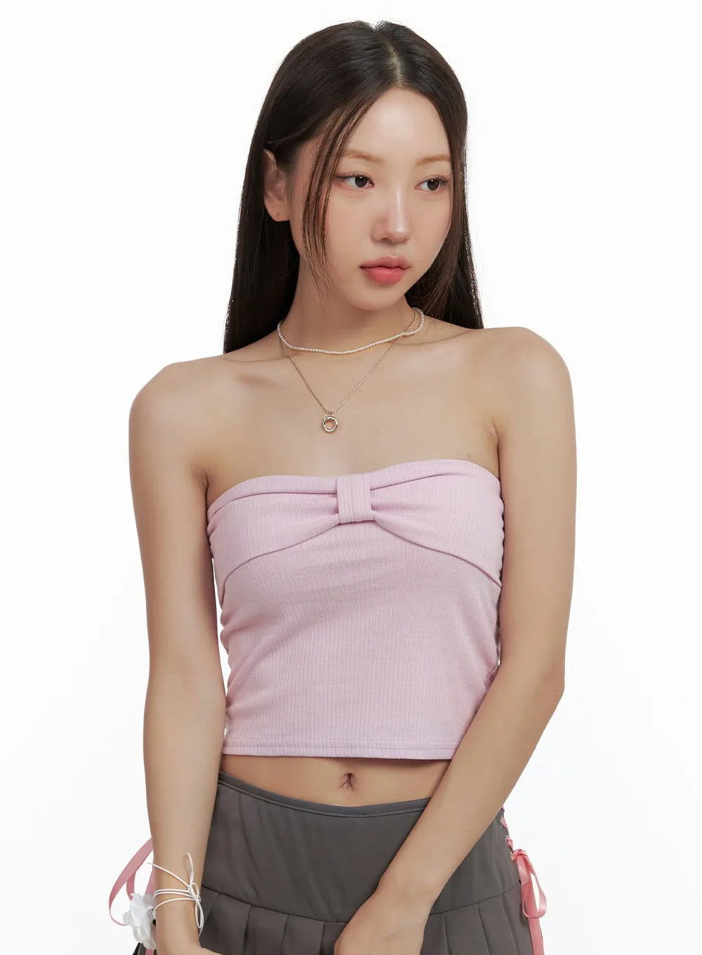 Ribboned Tube Top OL402 sold by Lewkin product image thumbnail 4