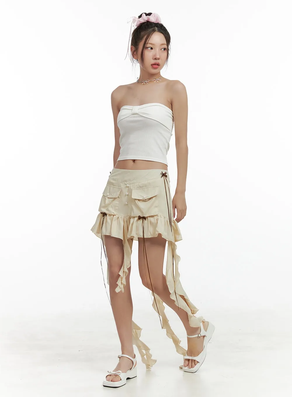 Ribboned Tube Top OL402 sold by Lewkin product image thumbnail 3