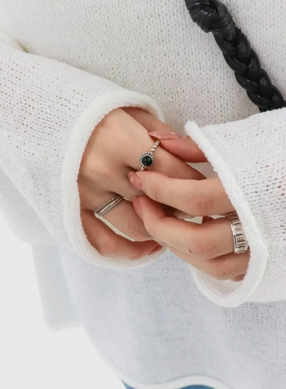 Stone Silver Ring CCA22 sold by Lewkin