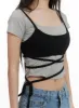 Acubi Tie-Waist Crop Tank Top CY403 sold by Lewkin