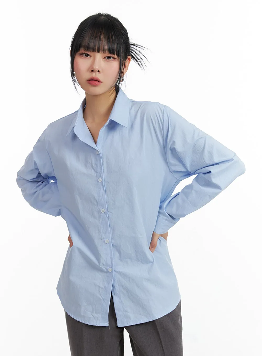 Long Sleeve Tailored Shirt IF402 sold by Lewkin