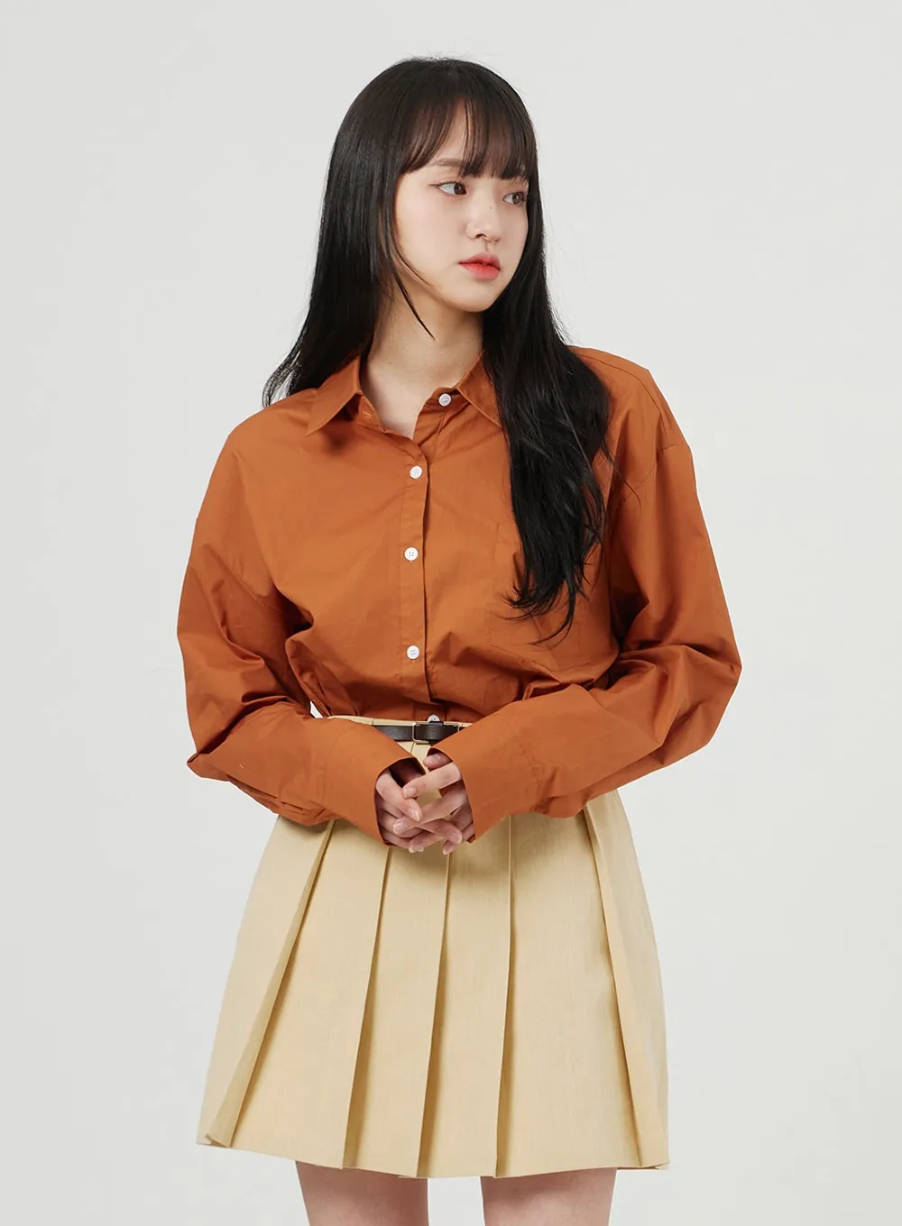 Oversized Color Shirt OF324 sold by Lewkin