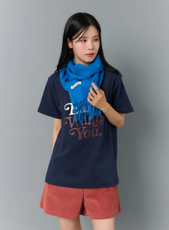 Solid Essential Tassel Scarf IN316 sold by Lewkin