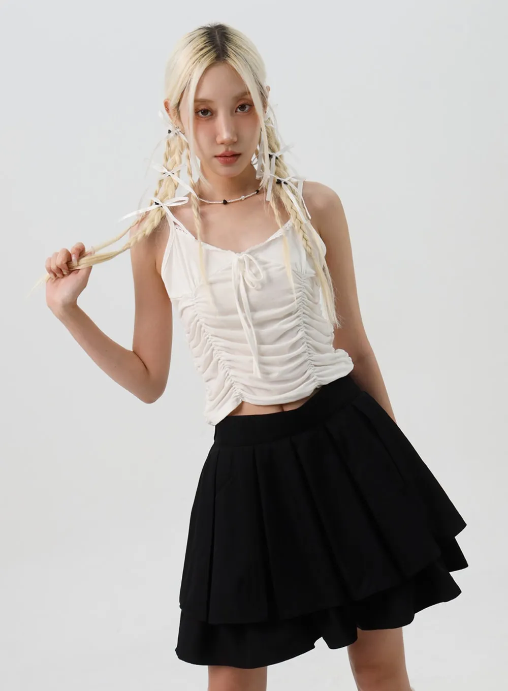 Lace Crop Camisole IS307 sold by Lewkin product image thumbnail 3