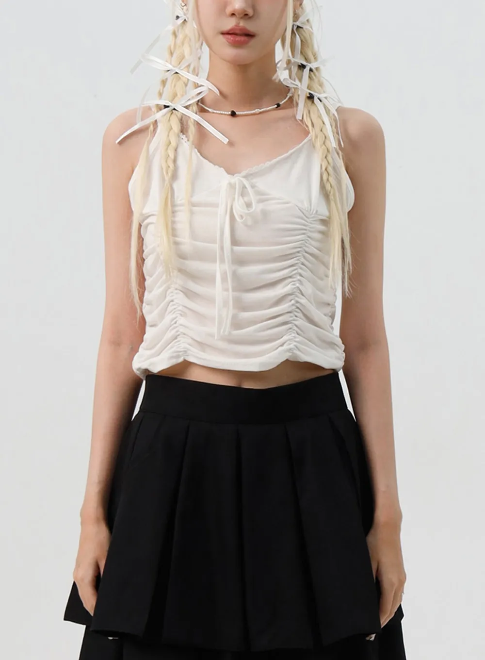 Lace Crop Camisole IS307 sold by Lewkin