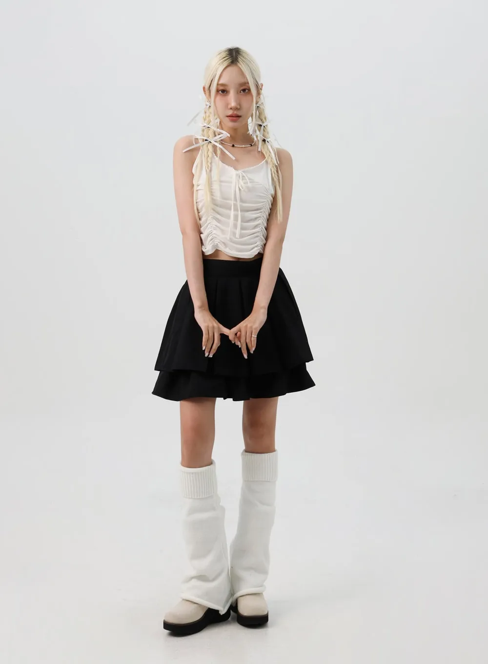 Lace Crop Camisole IS307 sold by Lewkin product image thumbnail 4