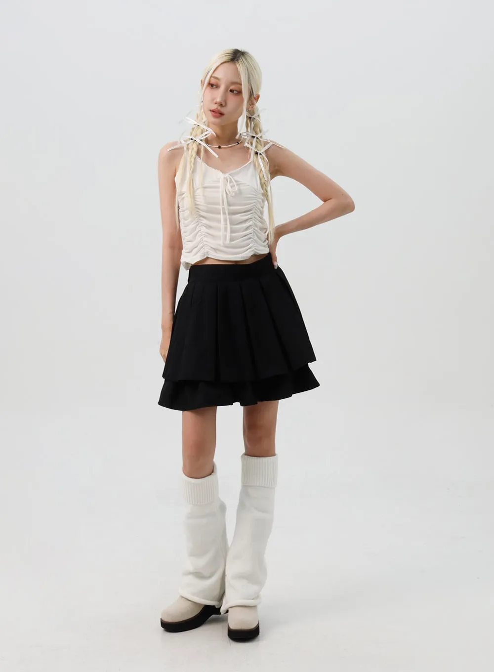 Lace Crop Camisole IS307 sold by Lewkin product image thumbnail 5