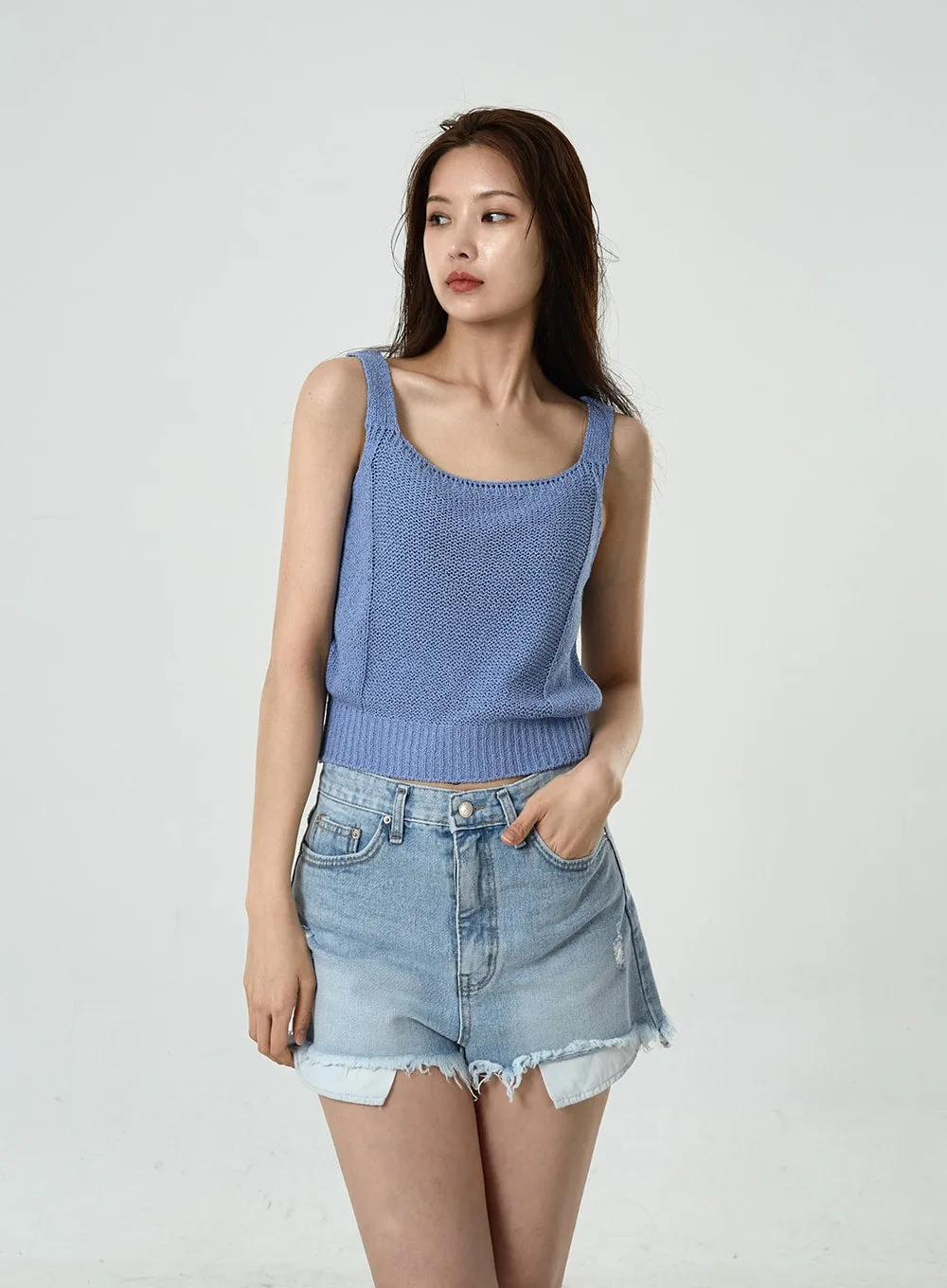 Basic Knitted Tank Top CU7 sold by Lewkin