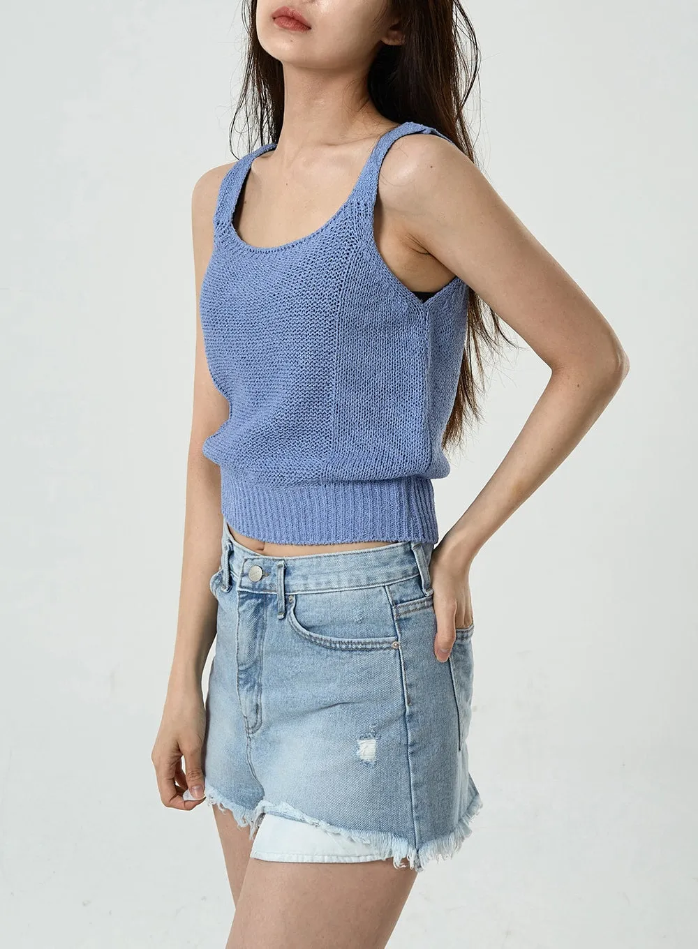 Basic Knitted Tank Top CU7 sold by Lewkin product image thumbnail 2