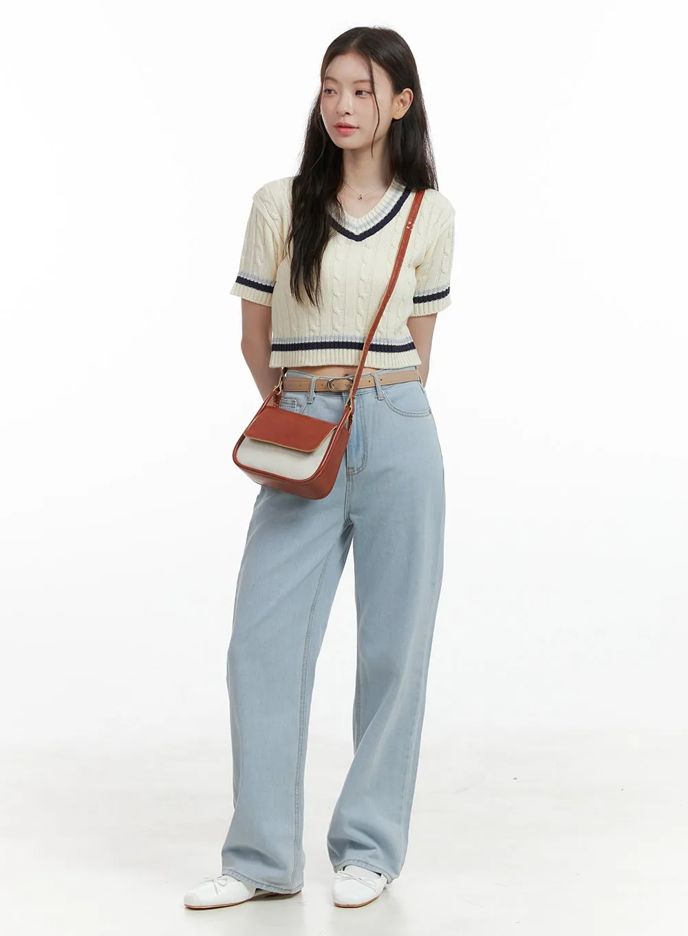 Contrasting Faux Leather Crossbody Bag OL416 sold by Lewkin product image thumbnail 5