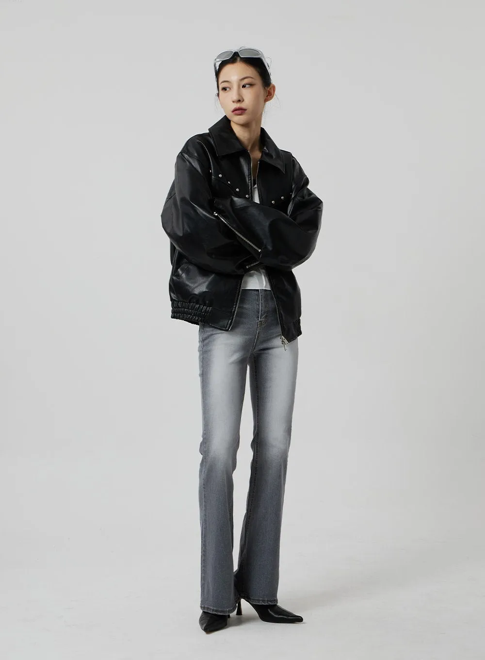 Slim Fit Bootcut Jeans CF307 sold by Lewkin product image thumbnail 4