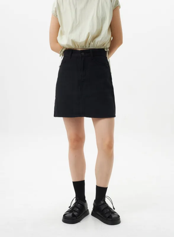 A-Line Mini Skirt OL303 sold by Lewkin