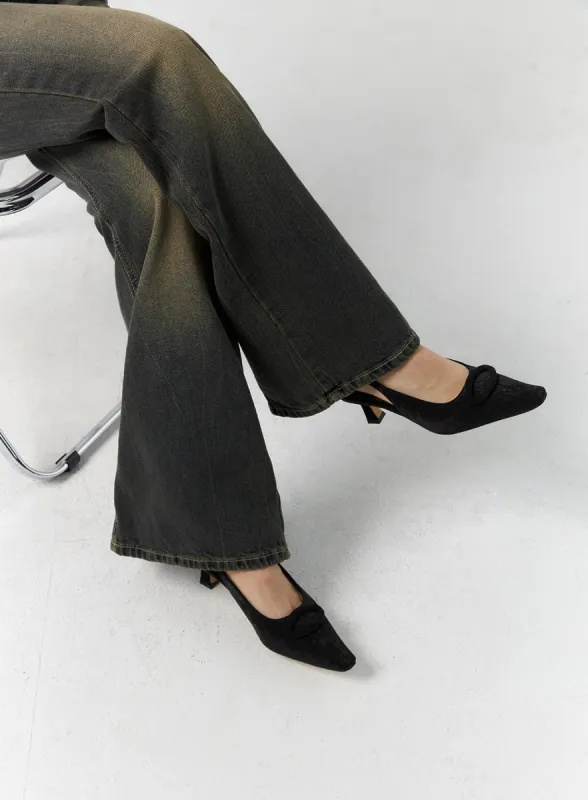 Faux Leather Slingback Heels CS303 sold by Lewkin